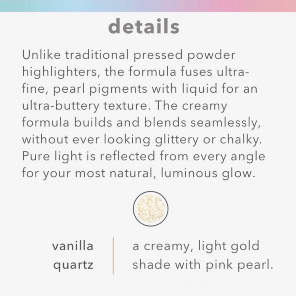 BECCA Shimmering Skin Perfector Pressed VANILLA QUARTZ - Picture 16 of 16